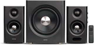 Edifier S355DB 2.1 Powered Bookshelf Speakers with Wireless 8" Subwoofer, 150W Tri-Amp Hi-Res Audio, Computer Speaker System, Bluetooth 6.0 with LDAC, HDMI/Optical/Coaxial Inputs for PC, TV (Black)