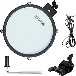 Mesh Electronic Snare/Tom Drum for Expansion/Backup, 8 Inch Dual-zone Drum Pad With Clamp, L Rod, 6.5ft Cable, Fits Most Electric Drum Set