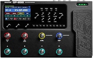 VALETON GP-200 Multi-Effects Guitar/Bass Pedal with Expression, FX Loop, MIDI, Amp Modeling, IR Cab Simulation, Stereo, USB Interface