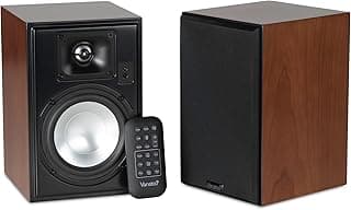 Vanatoo Cherry Transparent One Encore Plus Near Field Studio Monitor Speakers Pair for TV, PC, Gaming. Powered Speakers for Desktop and Room. AUX, USB, Bluetooth, Toslink Optical, Coax, Remote.