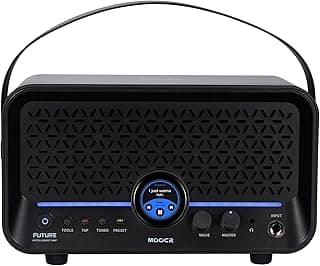 MOOER F15i AI Smart Guitar Amp Touch Screen 15W With Effects Application, 6 Hours Playtime, 55 Amp Models, 66 Effects Types, Loop/Drum Machine/Mod/Reverb/Delay, OTC Record For Electric Guitar And Bass