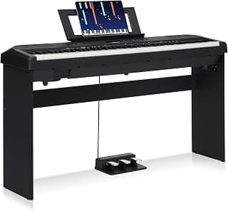 Digital Piano 88 Key Full Size for Beginners, Upright Home Keyboard with Triple Pedals, Fully-Weighted Touch Response, Built-in Speakers, Headphone Mode for Adults Kids Apartment Living Room Daily Use