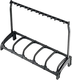 K&M Konig & Meyer 17515.016.55 Guardian 5 Guitar Stand | Holds Five Electric, Acoustic or Bass Guitars Rack-Style | Protective Supports | Space Saver | Adult/Youth Musicians | Black