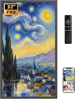 Large Digital Picture Frame 32 inch Digital Picture Frame-64GB,FHD IPS, Remote Control, Auto-Rotate, Slideshow,Load Photo Video from Phone via APP Email, Free Cloud,Display Your Favorite Oil Paintings