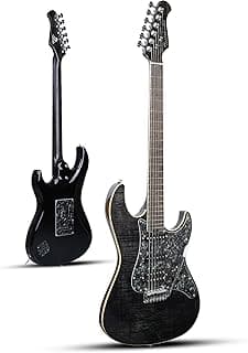 Tostar Electric Guitar with Alnico 5 Pickups for Advanced Players, Brown