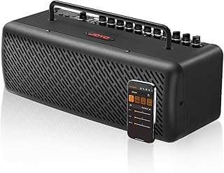 JOYO 40W Desktop Amp for Acoustic/Electric/Bass Guitar & Mic Live Streaming & Studio Recording with 52 Amp Sims & 49 FX, XLR+48V, Looper, Drum Machine, Wireless Receiver & App (JAM Buddy III Black)