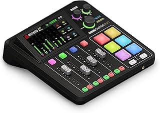 RØDE RØDECaster Duo Compact All-in-One Audio Production Solution for Podcasting, Streaming, Music Production and Content Creation (Black)