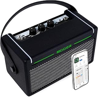 MOOER SD10i AI Practice Guitar Amplifier Combo 10W with Smart Effects App, Stero Sound Portable with LED Light, 49 Effects Types, 52 Amp Models, Loop, Drum Machine, Tunner (Black)