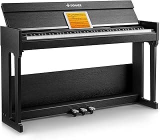 Donner DDP-90 Pro Digital Piano, 88 Key Weighted Piano Keyboard for Beginner/Professional with Three Pedals, Support U-disk Music Playing, PC/Tablet/Cell Phone Connecting, Audio In/Output