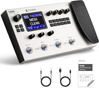 CAHAYA Guitar Pedal Board Multi-Effects: Professional Grade with 320 Effects 120 Amplifier Models Looper IR Cabinet Simulations Multi Effect Processor Pedal Board for Acoustic Electric Guitar & Bass