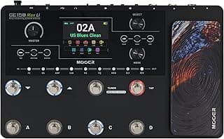 MOOER GE150 Max Li Battery Powered Guitar Amp Modelling Multi Effects 8-Footswitch Floor Guitar FX Processor with XLR stereo output, OTG Audio Recording, CTRL Mode, Flexible Stage Pedal