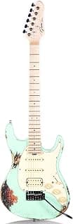 Grote Solid Electric Guitar Relic Finish Basswood Body Maple Neck GSTR-04 (Green)