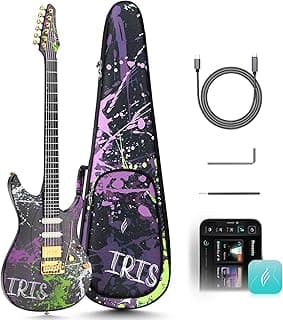 Enya Inspire 39" Smart Electric Guitar - Carbon Fiber Body with Built-in 15W Speaker, 20 Tones & App Control, 4 Presets, Bluetooth, Gig Bag Included, 2-Year Warranty