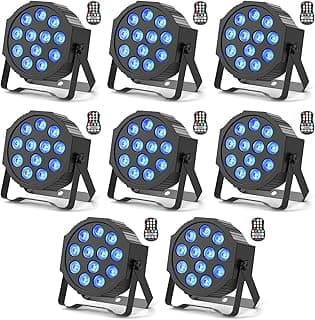 Rechargeable Par Lights, RGBW LED Uplights Battery Powered Stage Light, HOLDLAMP Par Can DJ Lights Sound Activated with Remote & DMX Control for Festival Party Event Wedding Bar.