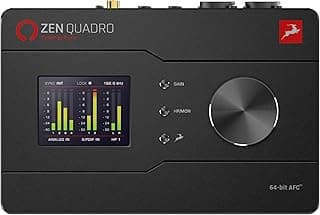 Antelope Audio Zen Quadro USB-C Podcast & Recording Interface — 4 Discrete Studio-Grade Mic Preamps, Pro Conversion & Clocking, Built-In Studio Effects — Bus-Powered — 14-In/10-Out