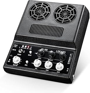 LEKATO Electric Guitar Amp, Rechargeable Guitar Amp 20W, Distortion, Delay Effect, Bluetooth, Guitar Amp Combo for Daily Practice, Travel