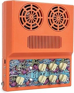 Caline 20W Electric Guitar Amp Rechargeable Mini Amplifer Combo for Desktop Practice with Distortion, Delay, Aux in and Headphone Jack, CA-100 G