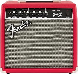 Fender Frontman 20G Guitar Amp, 20 Watts, with 2-Year Warranty 6 Inch Fender Special Design Speaker, Red