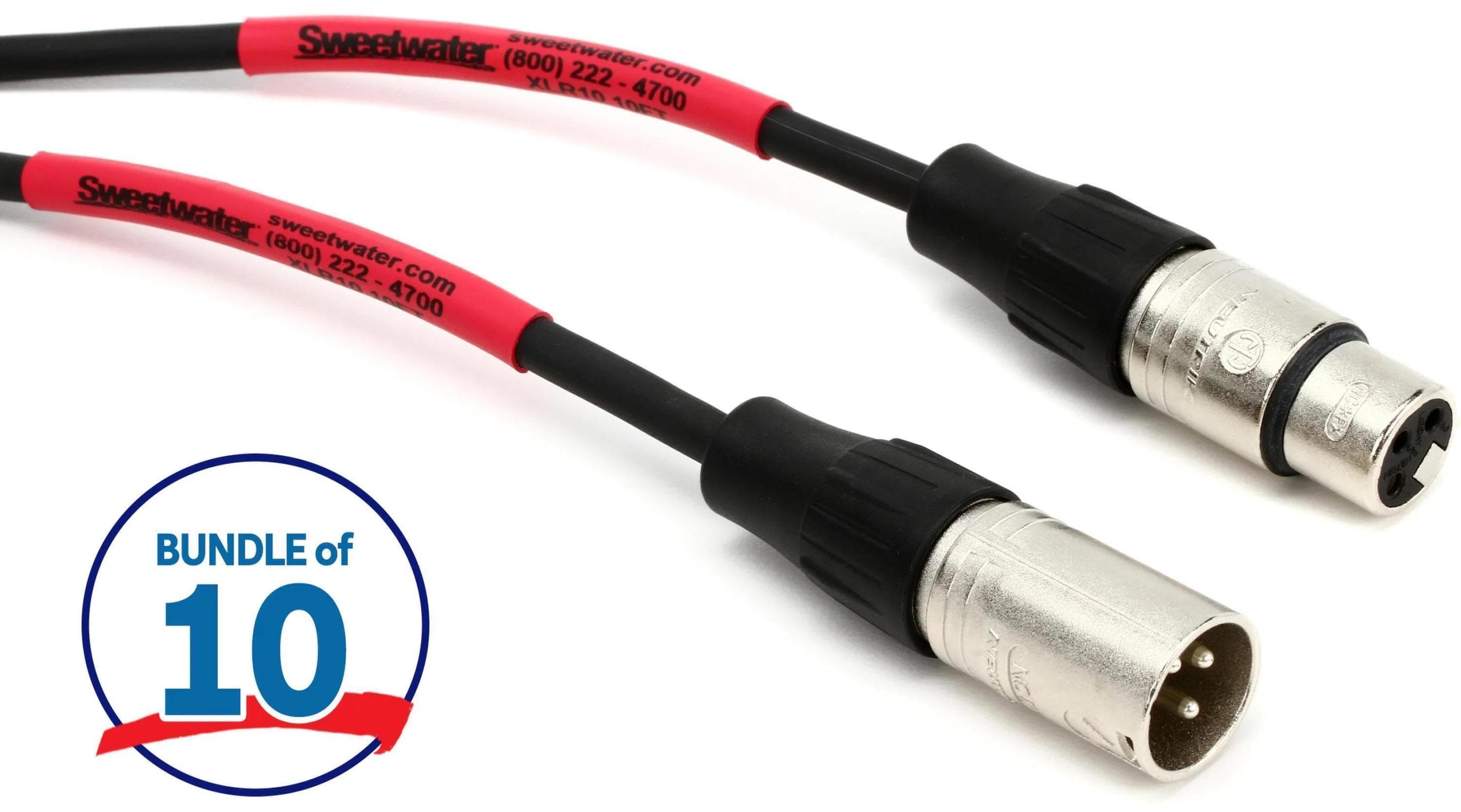 Pro Co EXMSS-10, 2-Pack Excellines Microphone Cable - 10 Feet — Save $186 vs Sweetwater