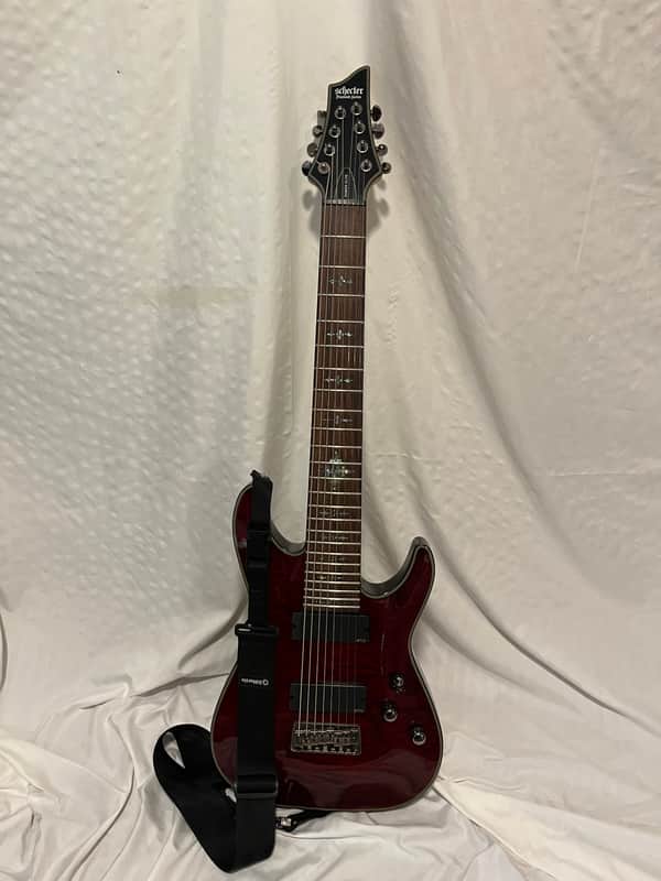 SCHECTER DAMIEN ELITE-8 CRIMSON RED BURST - $650 (WAS: ???)
