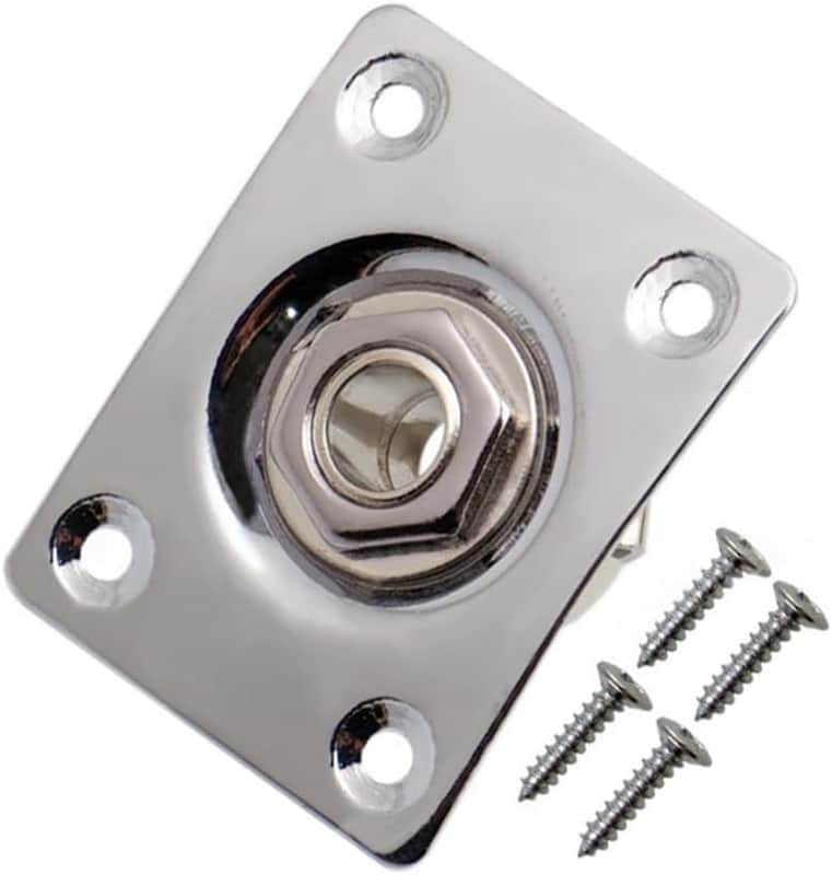 Chrome Finish Jack Plate for Guitar Bass - $0 Off MSRP!
