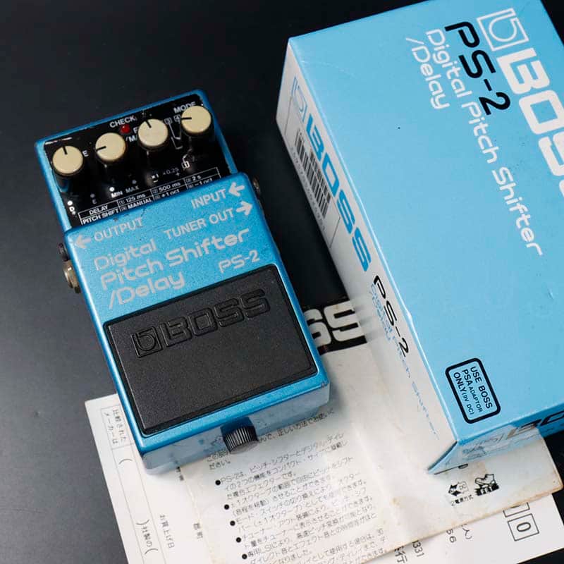 Boss PS-2 Digital Pitch Shifter/Delay (Blue Label) 1987 - 1992 w/ original Box and warranty card.