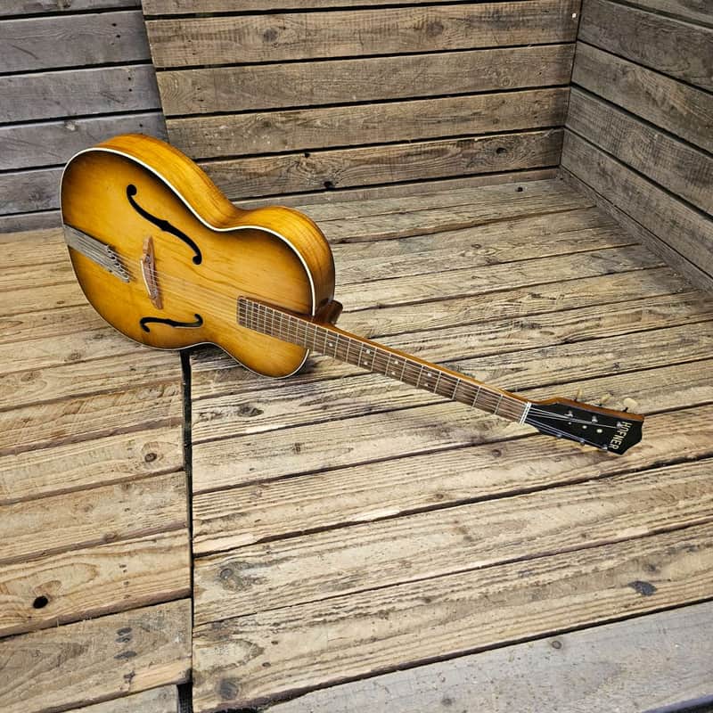 1958 Hofner Congress Acoustic Guitar - Only $585! Brown Sunburst Beauty!