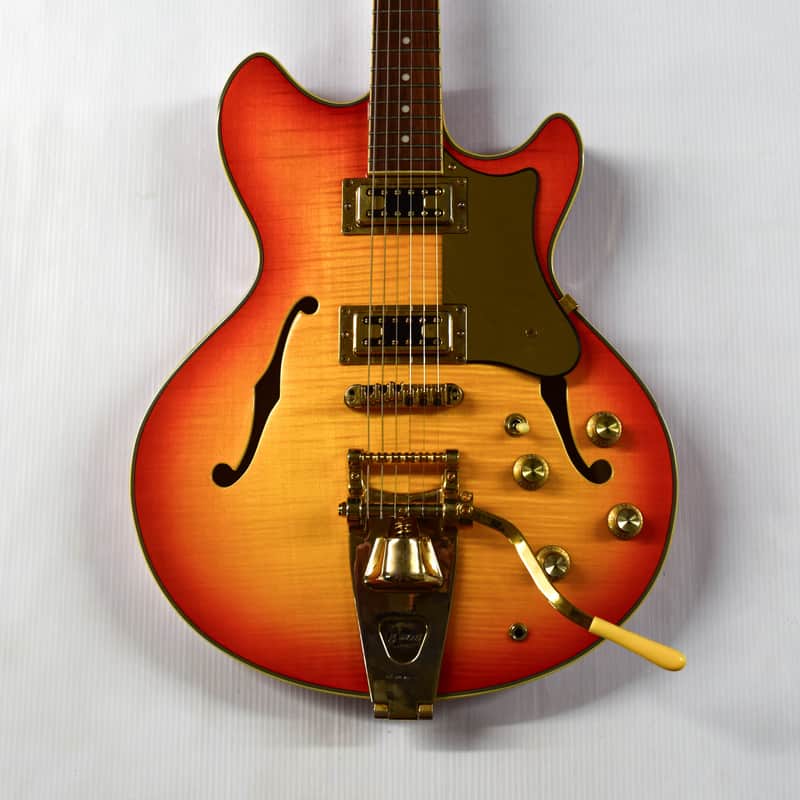Eastwood Savannah DLX 2000s - Orange Burst Flame Maple: $549