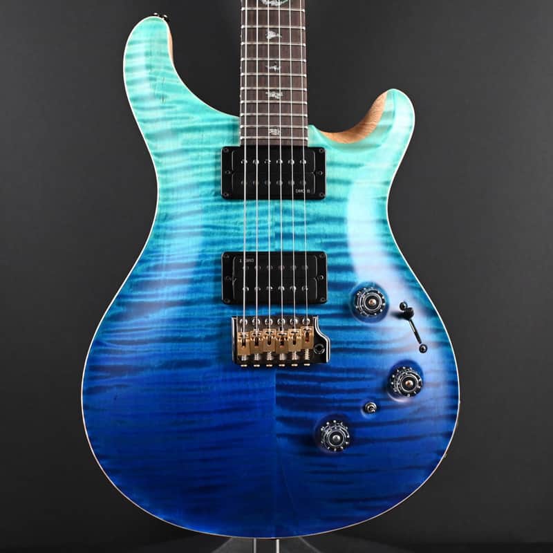 PRS Wood Library Custom 24 Piezo 10-Top Blue Fade - $4,347 (Save $305)