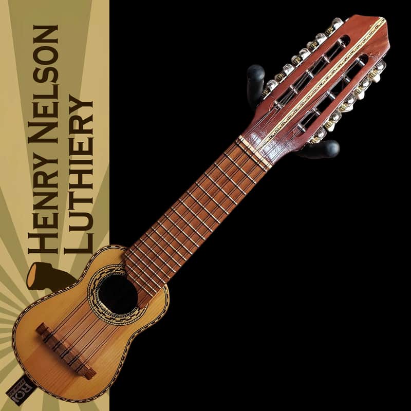 Vegan Bolivian Charango Hand-Carved Wood Back 10 String