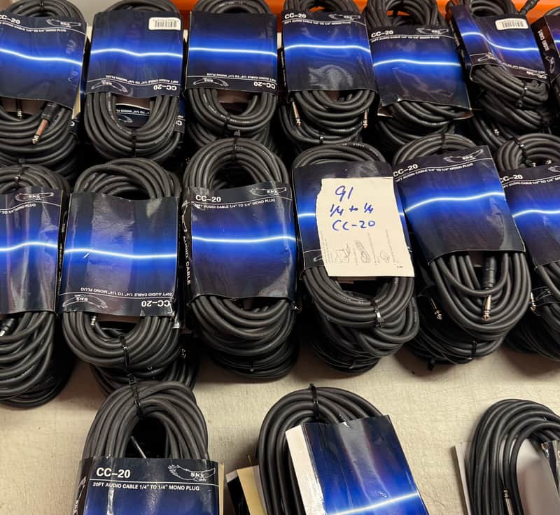 UNBEATABLE DEAL: 20ft Instrument Cables x 3 for $29.95!