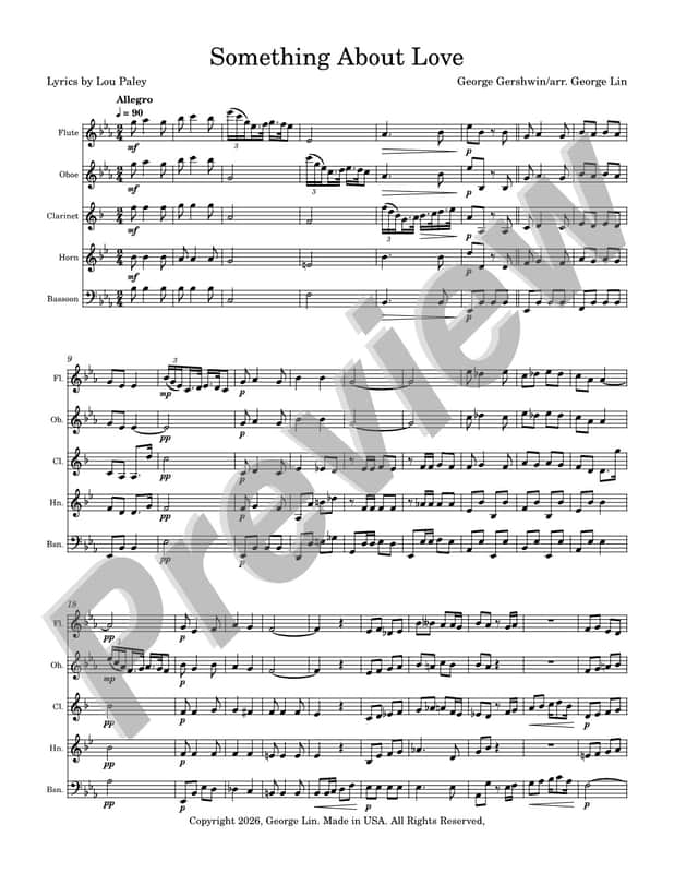 82% Off Gershwin Wind Quintet Sheet Music