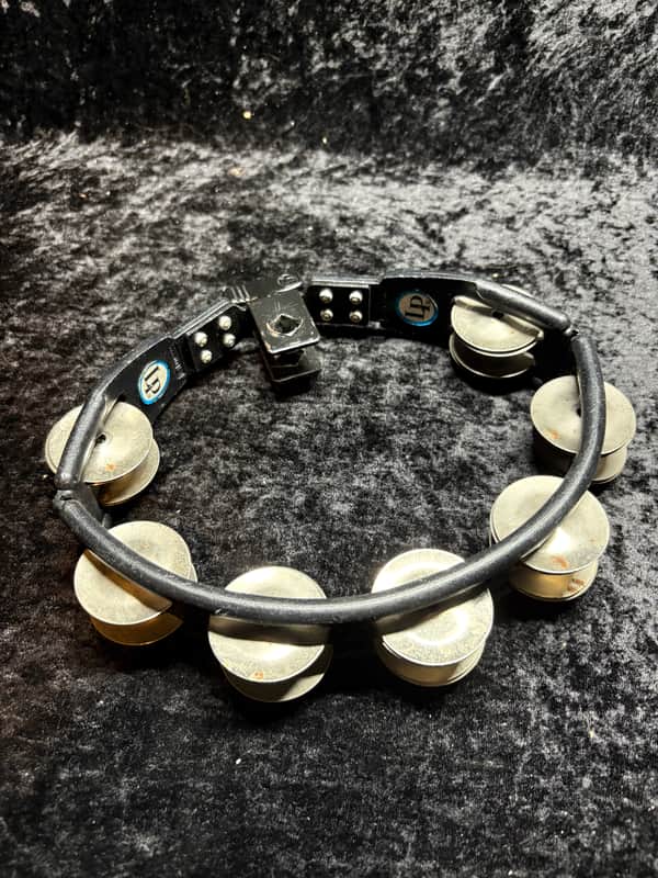 Latin Percussion Mountable Cyclops Tambourine - Black (Nice and LOUD!)