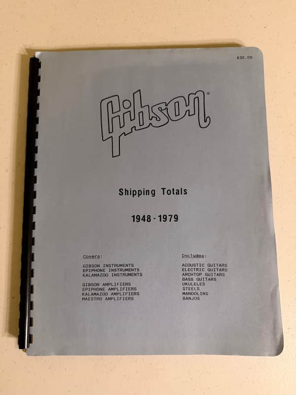 Rare Gibson Reference Book: $99.99