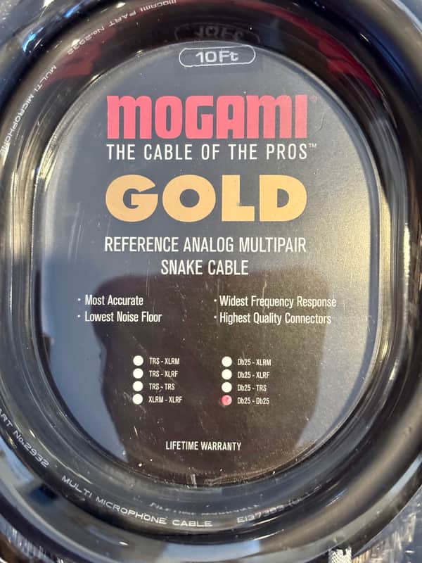 DB25 to DB25 Cable Deal: Save 44%! Mogami Gold's renowned quality meets unbeatable price.