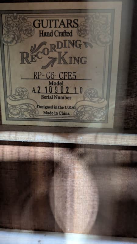 Recording King RP G6 CFE5 Acoustic Electric Guitar: $324.99 (Was: MSRP)
