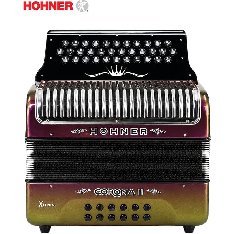 Hohner Corona II Xtreme FBE (FA) Button Accordion Red To Gold