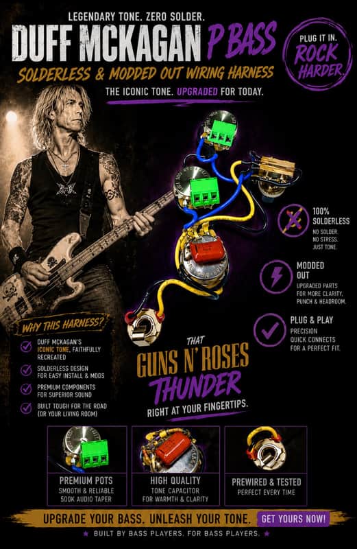 Duff McKagan's Secret P Bass Wiring Harness On Sale!