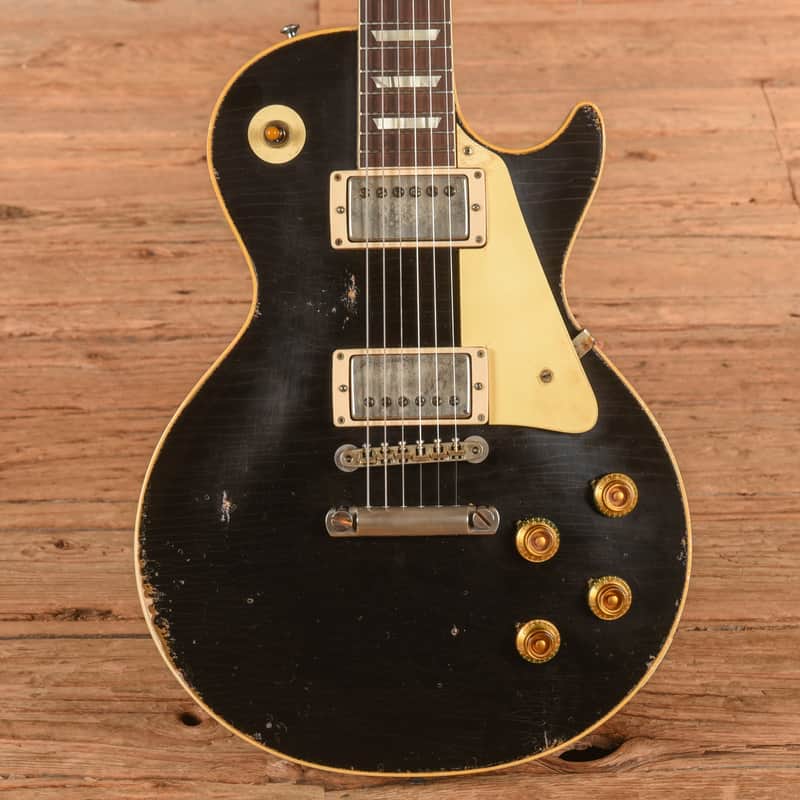 Gibson Murphy Lab '57 Les Paul Reissue Heavy Aged Ebony over Gold - $6850!